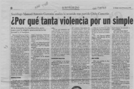 Por qué tanta violencia por un simple empate?  [artículo] Emilio Bakit.