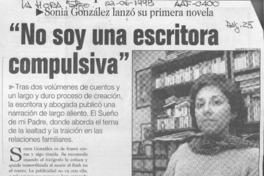 "No soy una escritora compulsiva"  [artículo] Rodrigo Munizaga V.