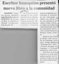 Escritor huasquino presentó nuevo libro a la comunidad