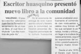 Escritor huasquino presentó nuevo libro a la comunidad