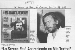 "La Serena está apareciendo en mis textos"  [artículo] Mario Rodríguez O.