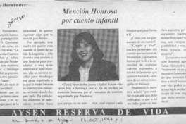 Mención honrosa por cuento infantil  [artículo].