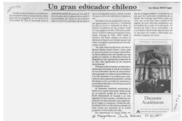 Un gran educador chileno  [artículo] Marino Muñoz Lagos.