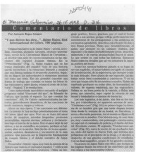 "Y nos dieron las diez --"  [artículo] Antonio Rojas Gómez.