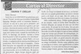 Cronos y Chillán  [artículo] Jaime Gómez Rogers.