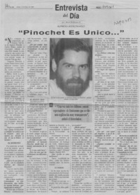 "Pinochet es único --"  [artículo] Mario Rodríguez O.