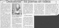 "Dedicatorias", los poemas sin rodeos  [artículo].