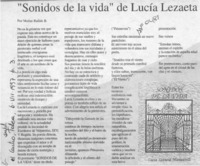 "Sonidos de la vida" de Lucía Lezaeta  [artículo] Matías Rafide B.