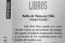 Bailes de tierra en Chile  [artículo].