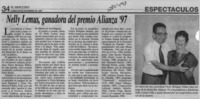 Nelly Lemus, ganadora el premio Alianza 97  [artículo].