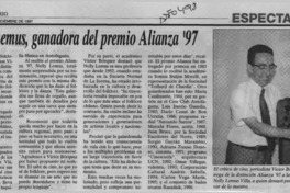Nelly Lemus, ganadora el premio Alianza 97  [artículo].