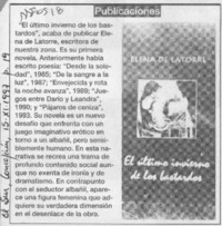 El Ultimo invierno de los bastardos"  [artículo].