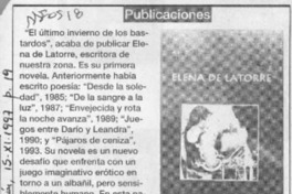 El Ultimo invierno de los bastardos"  [artículo].