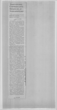 Comienza ciclo literario en el Norteamericano