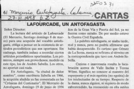 Lafourcade, un Antofagasta  [artículo].