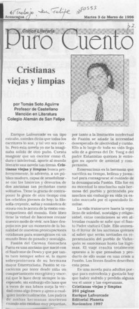 Cristianas viejas y limpias