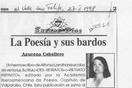 La poesía y sus bardos  [artículo] Azucena Caballero.