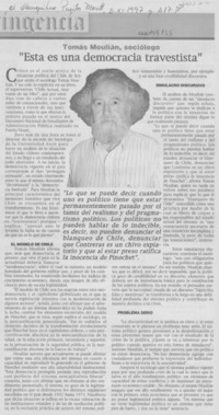 "Esta es una democracia travestista"