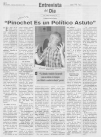 "Pinochet es un político astuto"