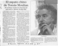El Zapato chino de Tomás Moulian  [artículo].