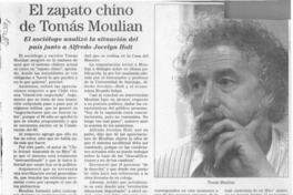 El Zapato chino de Tomás Moulian  [artículo].