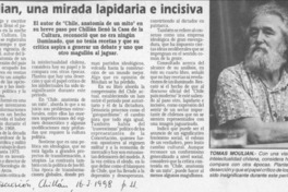 Moulian, una mirada lapidaria e incisiva