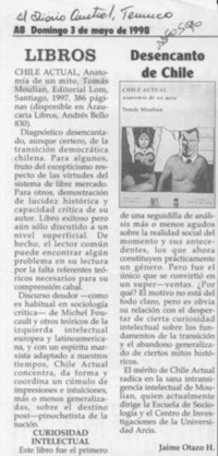 Desencanto de Chile  [artículo] Jaime Otazo H.