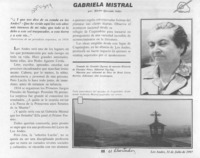 Gabriela Mistral  [artículo] Héctor Quezada Salas.