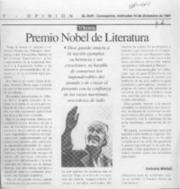 Premio Nobel de Literatura  [artículo].