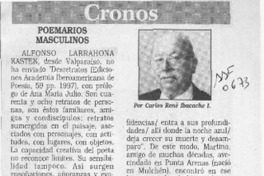 Poemarios masculinos  [artículo] Carlos René Ibacache I.