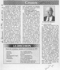 Cronos  [artículo] Carlos René Ibacache I.