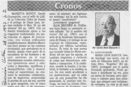 Cronos  [artículo] Carlos René Ibacache I.