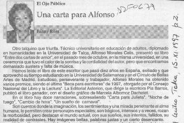 Una carta para Alfonso  [artículo] Fanny Ross.