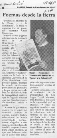 Poemas desde la tierra  [artículo].