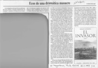Ecos de una dramática masacre  [artículo] Marino Muñoz Lagos.