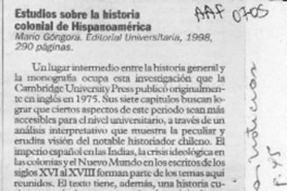 Estudios sobre la historia colonial de hispanoamérica  [artículo].