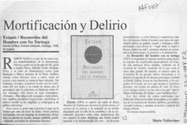 Mortificación y delirio  [artículo] Mario Valdovinos.