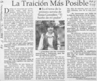 La traición más posible  [artículo] Carolina Andonie Dracos.