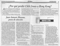 Juan Antonio Massone, poeta de selección  [artículo] Guillermo Rubilar Saldías.