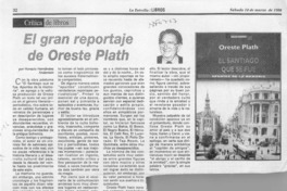 El gran reportaje de Oreste Plath  [artículo] Horacio Hernández Anderson.