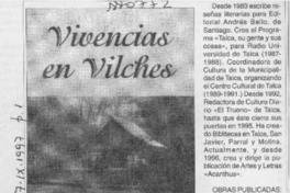 Vivencias en Vilches  [artículo].