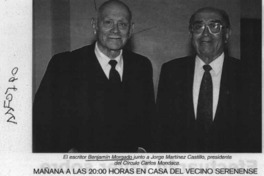Benjamín Morgado ofrece recital "60 año de amor"  [artículo].