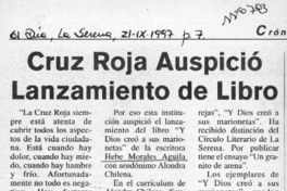 Cruz Roja auspició lanzamiento de libro  [artículo].