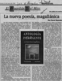 La nueva poesía, magallánica  [artículo] Pavel Oyarzún.