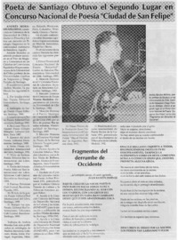 Poeta de Santiago obtuvo segundo lugar en Concurso Nacional de Poesía "Ciudad de San Felipe"