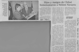 Hijos y amigos de Chiloé homenajearon a Nelson Navarro  [artículo].