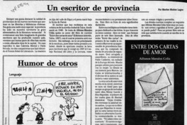 Un escritor de provincia  [artículo] Marino Muñoz Lagos.