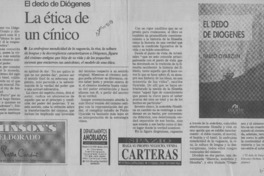 La Etica de un cínico  [artículo].