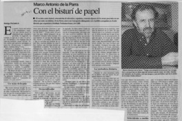 Con el bisturí de papel  [artículo] Rodrigo Pincheira A.