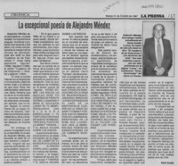 La excepcional poesía de Alejandro Méndez (entrevista)